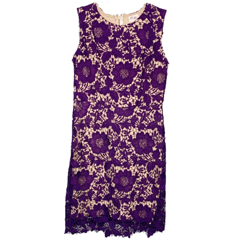 Beige by eci Purple Lace Dress